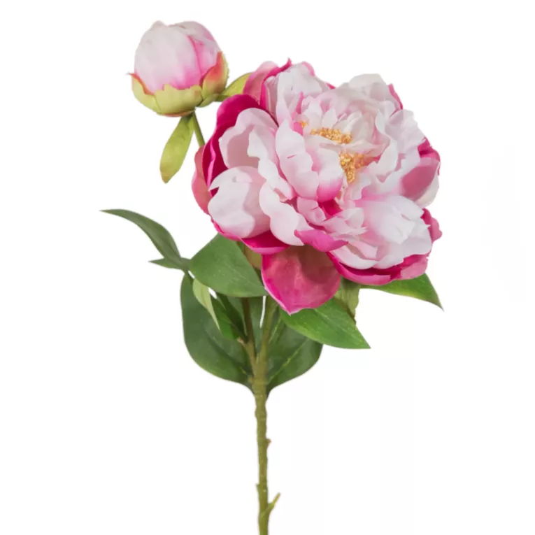 PIWONIA/PEONIA - kwiat sztuczny dekoracyjny z płatkami z jedwabistej tkaniny