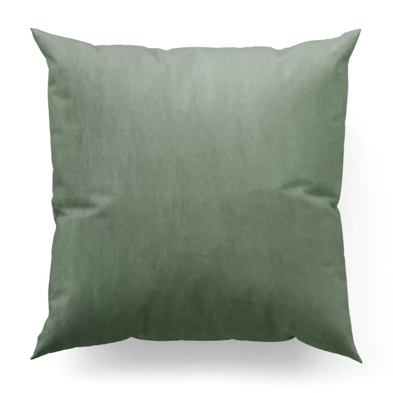 Poszewka szyta miętowa z miękkiej półmatowej tkaniny welwetowej