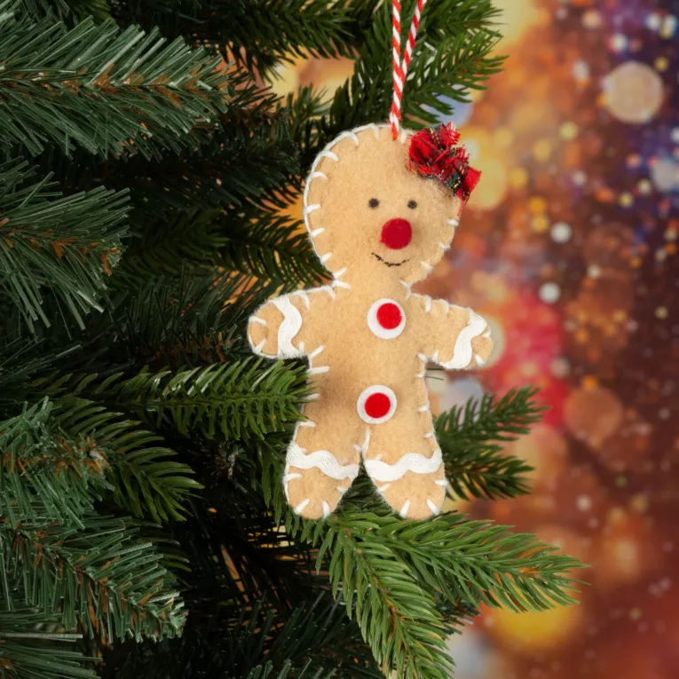 Ozdoba choinkowa PIERNIKOWY LUDZIK z filcu