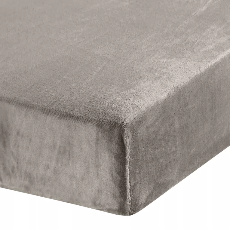 Prześcieradło polarowe z gumką 220x200 cm kolor beżowy 250 g/m2 FLANO