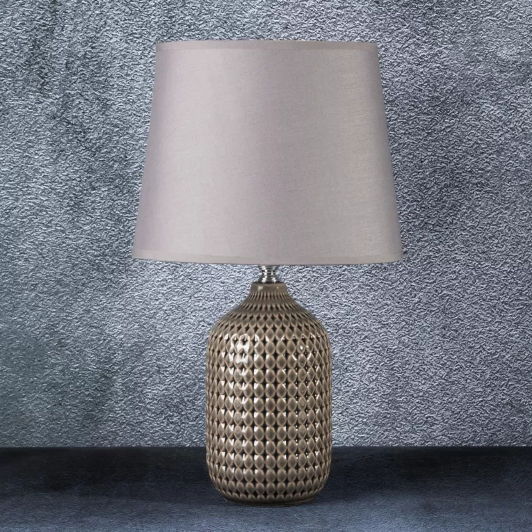 Lampka ceramiczna dekoracyjna TALI zdobiona wytłaczanym wzorem