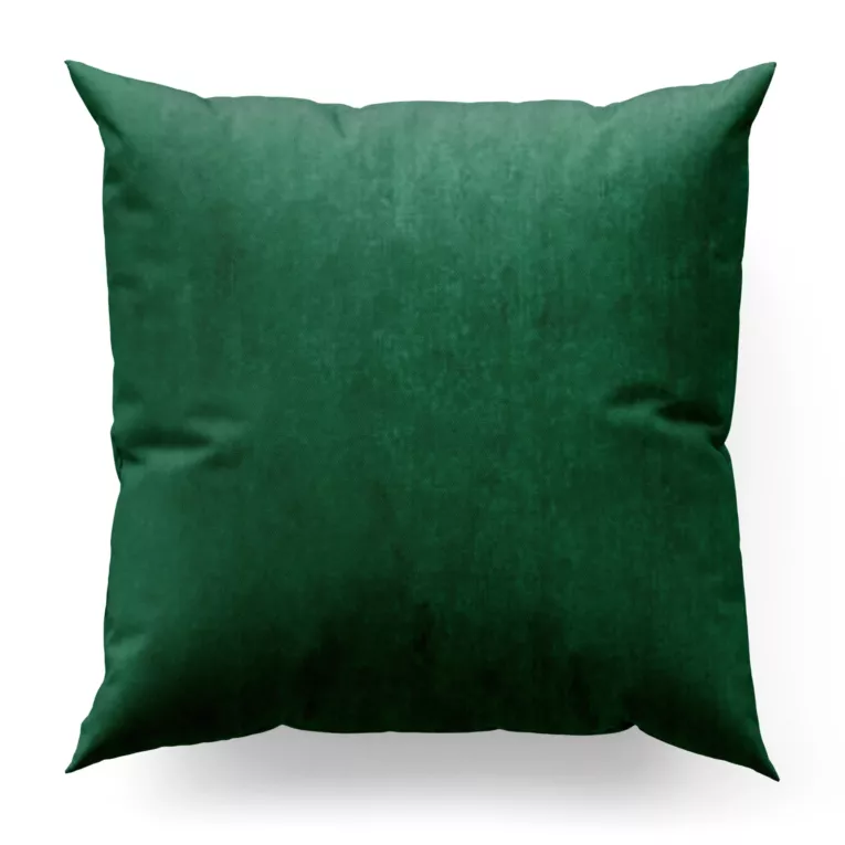 Poszewka szyta SAFARI ciemnozielona z miękkiej welwetowej tkaniny z połyskiem