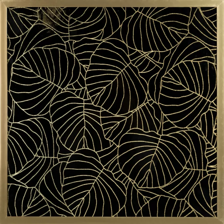 LIMITED COLLECTION Obraz LILI 2 ze złotym błyszczącym nadrukiem w złotej ramie