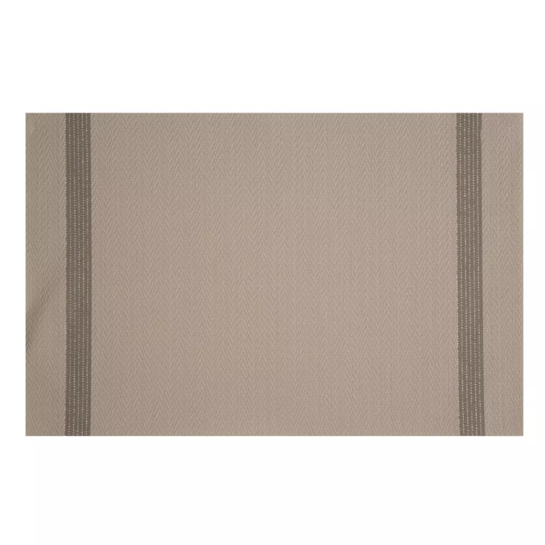 Podkładka na stół beżowo, brązowa 30x45 cm RUBY zdobiona pasami pleciona