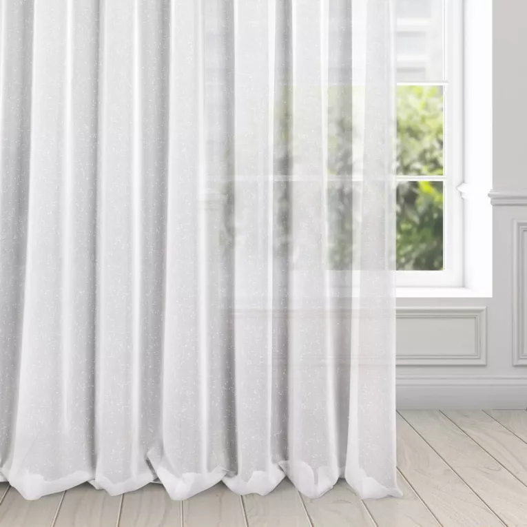 Firana ANGELA z efektem deszczyku półprzezroczysta, matowa