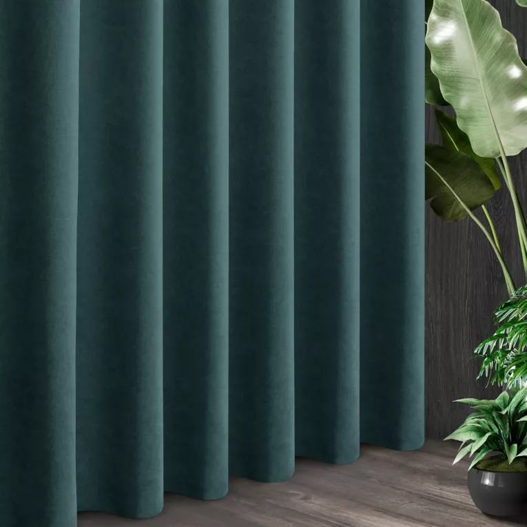 Tkanina zasłonowa o miękkim zamszowym chwycie ze strukturalnym wzorem