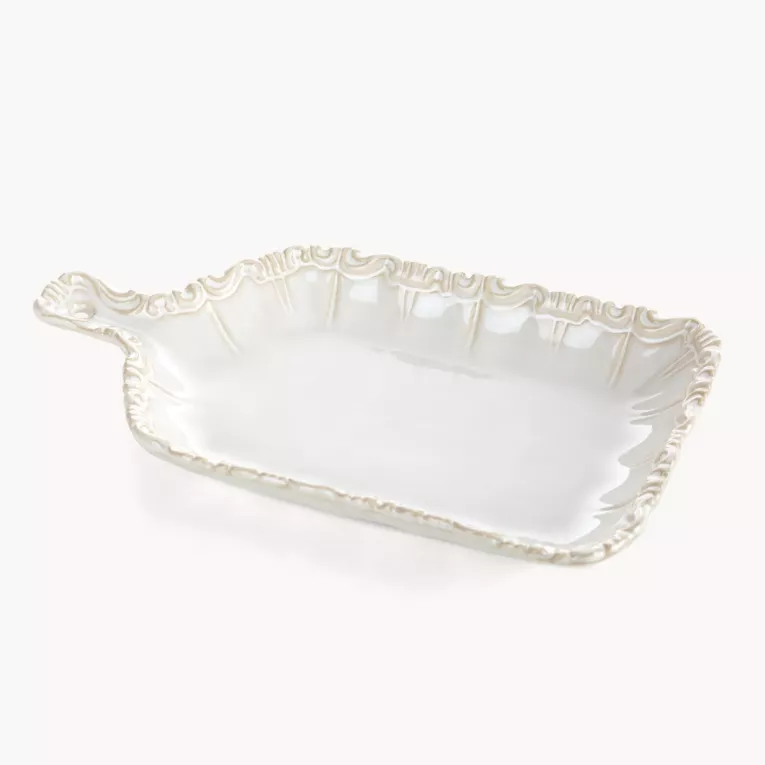 Patera ceramiczna kremowa dekoracyjna 26x14x3 cm ARLETA - kolekcja FOREST SUMMER