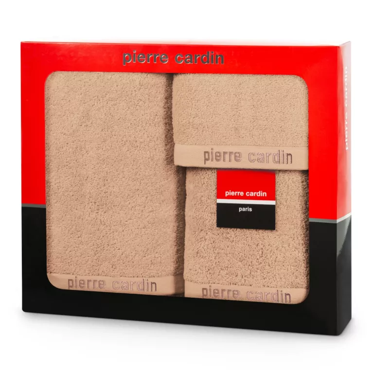 Zestaw ręczników bawełnianych na prezent 3 szt kolor pudrowy 430 g/m2 EVI Pierre Cardin