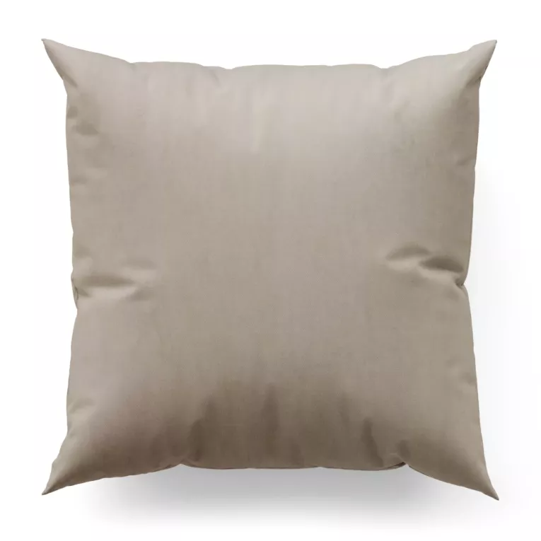 Poszewka szyta jasnobrązowa z miękkiej półmatowej tkaniny welwetowej