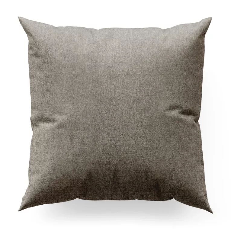 Poszewka szyta brązowa z miękkiej w dotyku tkaniny szenilowej