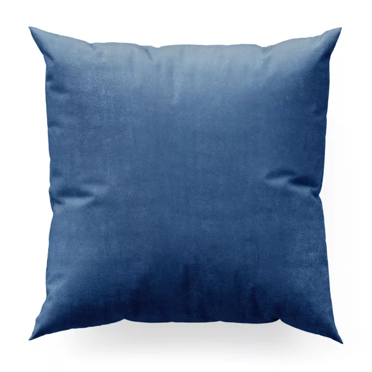 Poszewka szyta GEMMA granatowa ze szlachetnej grubej tkaniny welwetowej o gramaturze 400g/m2