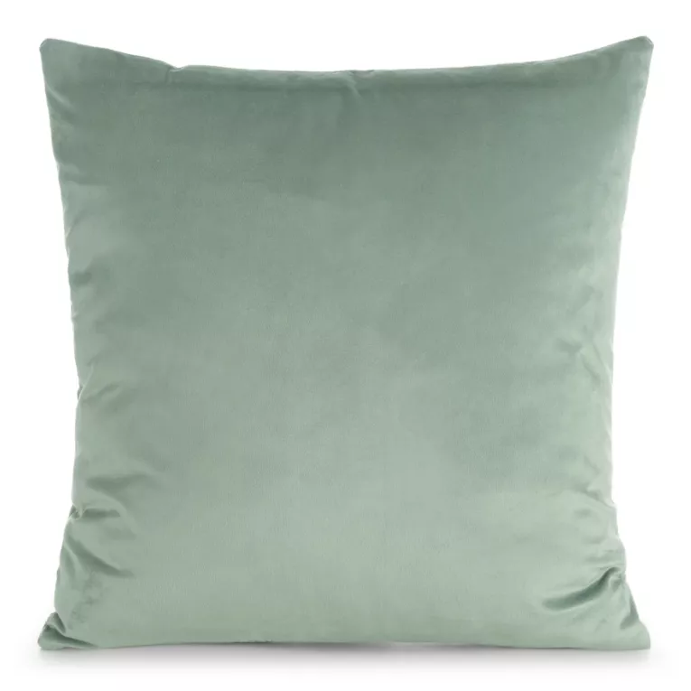 Poszewka na poduszkę 45x45 cm welwetowa, gładka ciemnomiętowa o delikatnym połysku GAJA 1