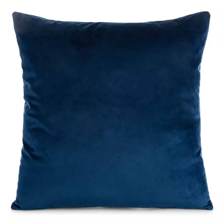 Poszewka na poduszkę 45x45 cm welwetowa, gładka granatowa o delikatnym połysku GAJA 1