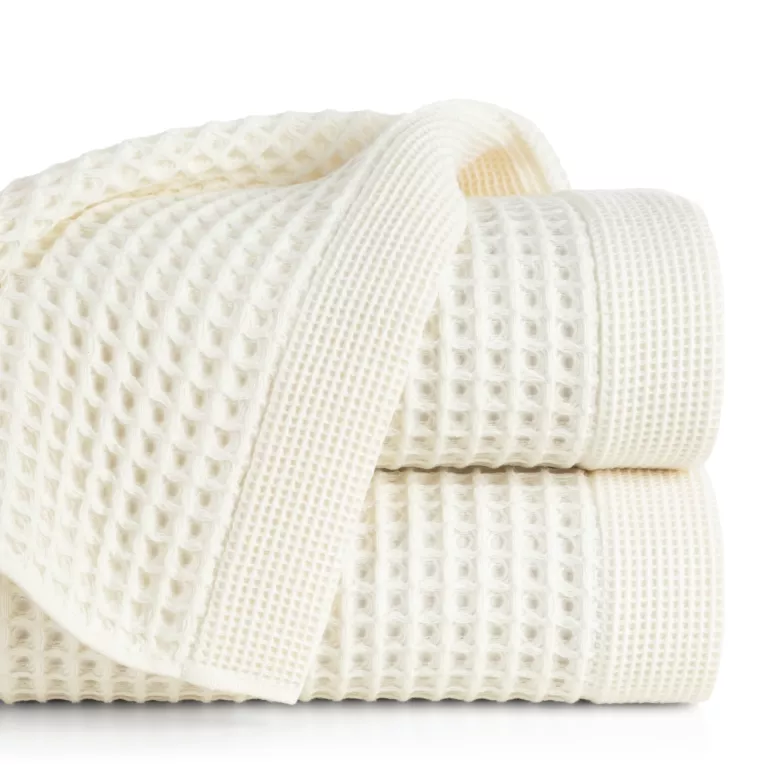 Ręcznik kąpielowy 70x140 cm bawełniany kolor kremowy o charakterystycznej gofrowej strukturze 400 g/m2 MELO