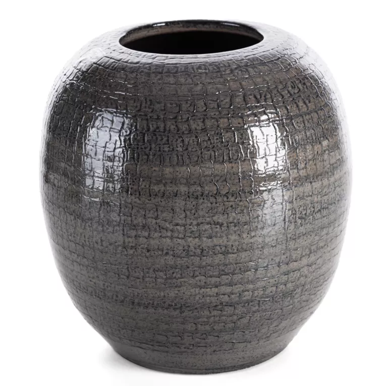 Wazon dekoracyjny z subtelnym wytłaczanym wzorem