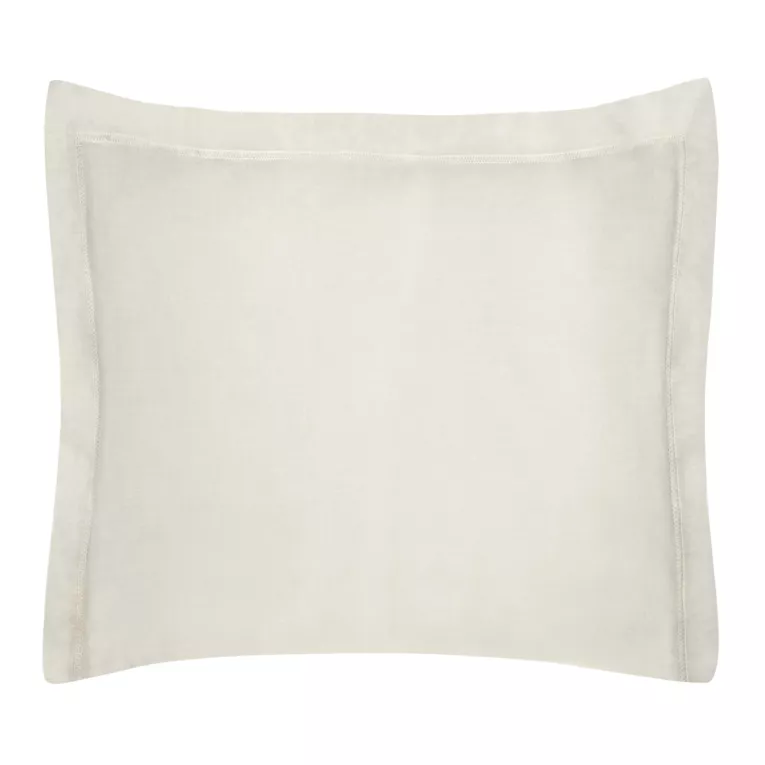 Poszewka na poduszkę 70x80 cm bawełniana beżowa z satynowym połyskiem i ozdobną kantą NOVA COLOUR