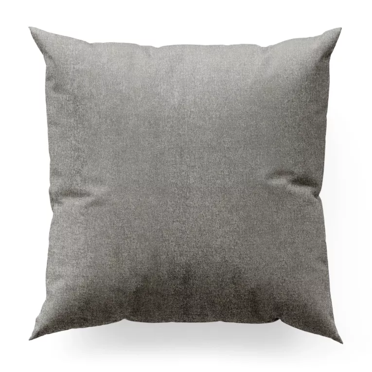 Poszewka szyta popielata z miękkiej w dotyku tkaniny szenilowej