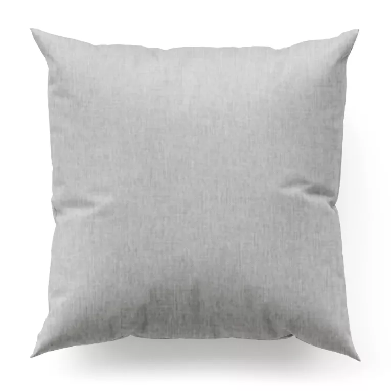 Poszewka szyta GEONOA srebrna z miękkiej tkaniny o naturalnym charakterze z widocznym ozdobnym splotem