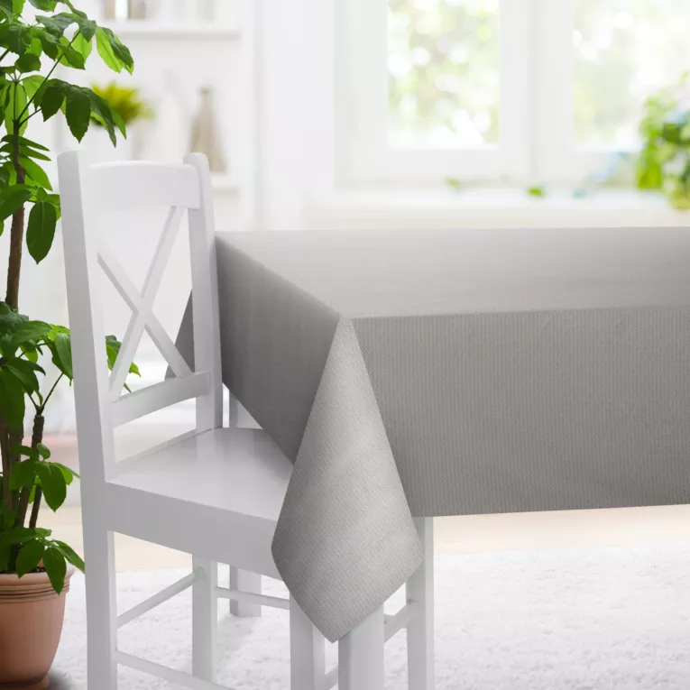 Obrus szyty beżowy z tkaniny w geometryczny wzór Pierre Cardin