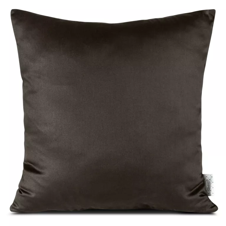 Poszewka na poduszkę 40x40 cm z satyny bawełnianej, gładka brązowa DINA Diva Line