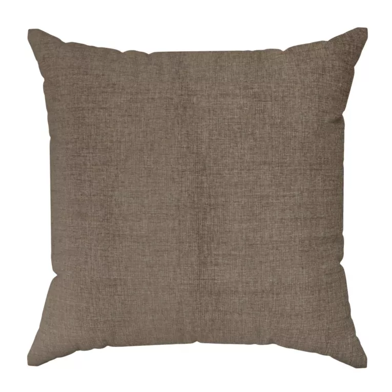 Poszewka szyta jasnobrązowa z szenilowej tkaniny z dodatkiem połyskującej nici