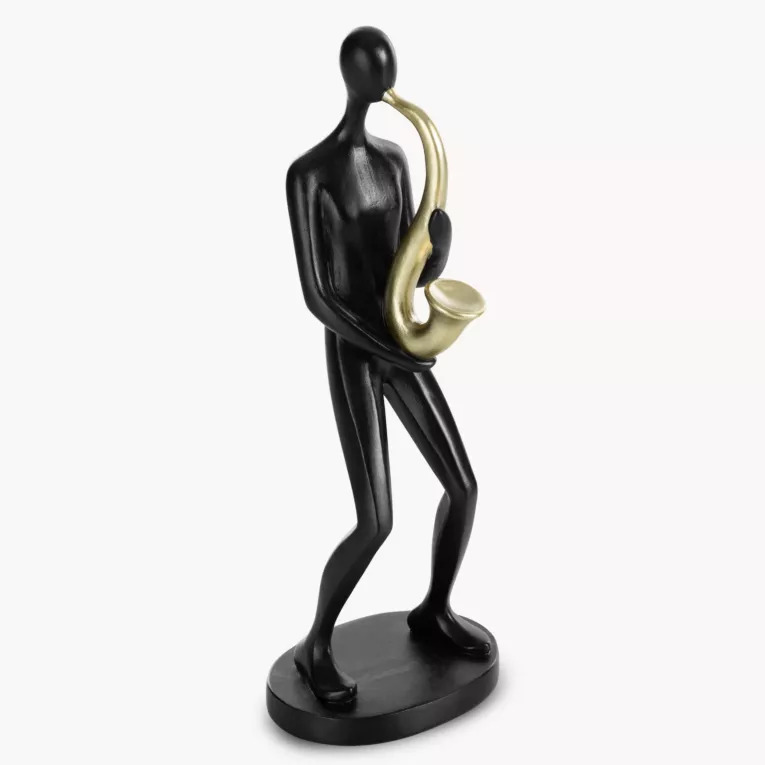 Figurka dekoracyjna mężczyzny z saksofonem