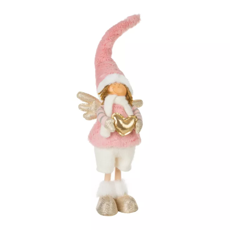 Figurka świąteczna DOLL lalka w zimowym stroju z miękkich tkanin