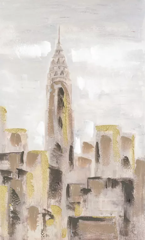 Obraz CITY ręcznie malowany na płótnie widok miasta