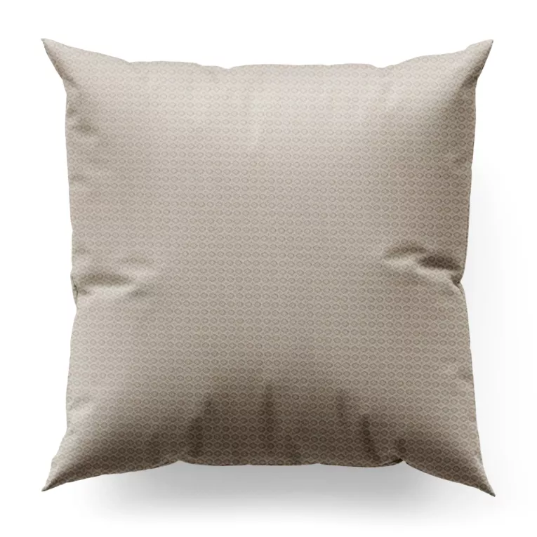 Poszewka szyta ciemnokremowa z tkaniny w geometryczny wzór Pierre Cardin