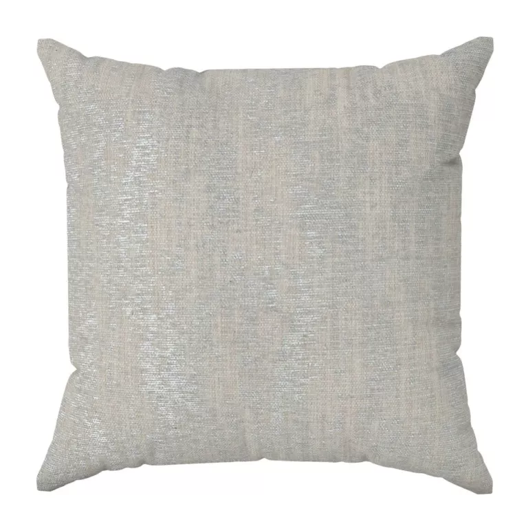 Poszewka szyta kremowo srebrna z eleganckiej tkaniny zasłonowej o prostym splocie z połyskującym dodatkiem