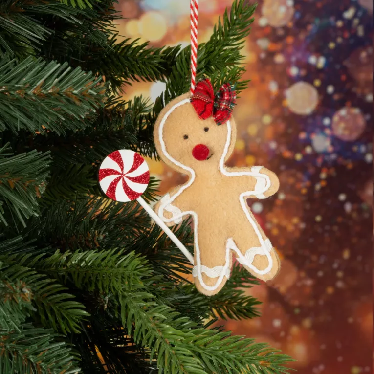 Ozdoba choinkowa PIERNIKOWY LUDZIK z filcu