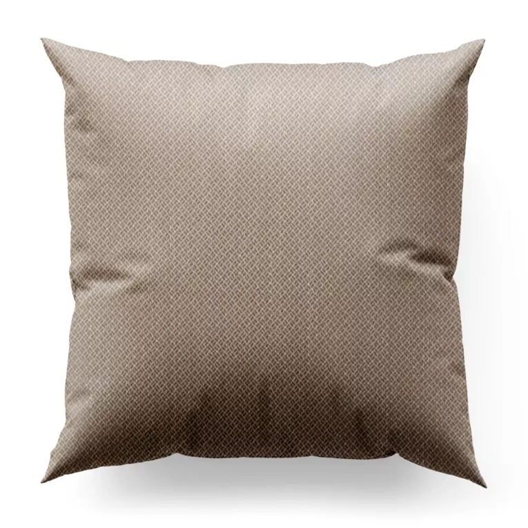 Poszewka szyta srebrno złota z tkaniny w drobny dwukolorowy przeplatany wzór