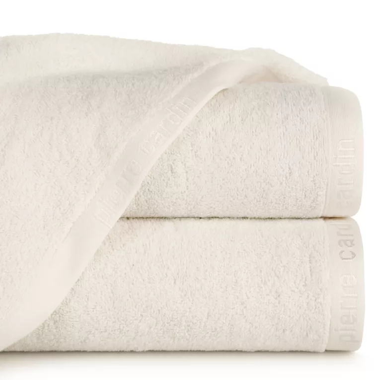 Ręcznik do rąk 30x50 cm bawełniany kolor kremowy z żakardową bordiurą 430 g/m2 EVI Pierre Cardin