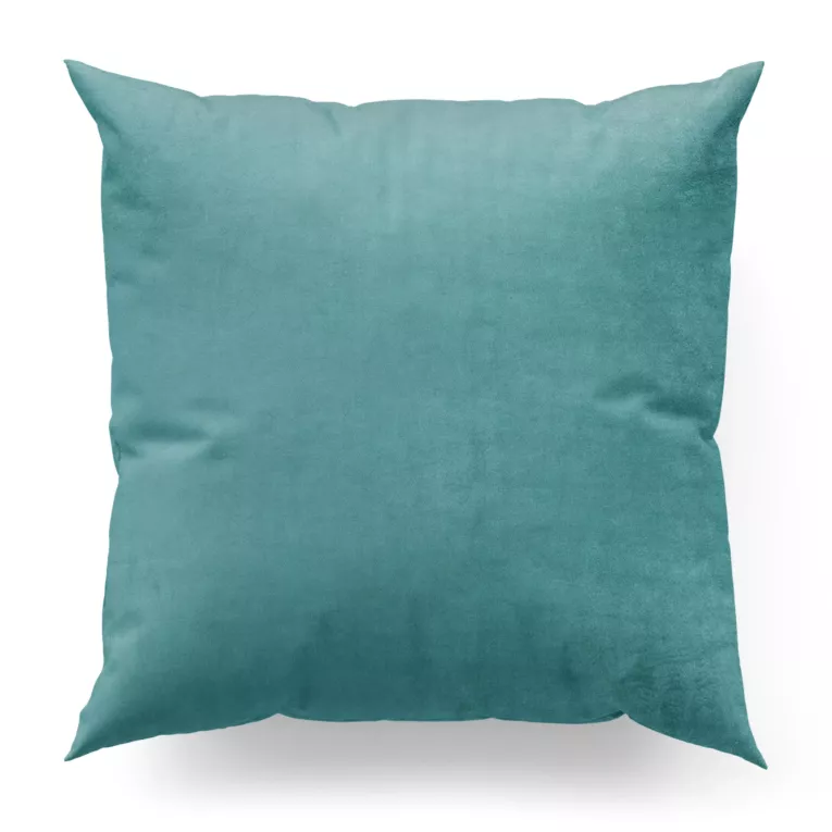 Poszewka szyta ENYA ciemnoturkusowa z miękkiej półmatowej tkaniny welwetowej