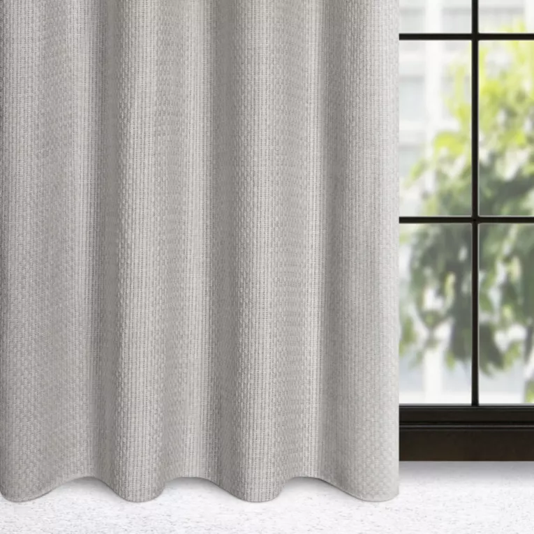 Zasłona szara w stylu eko 140x250 cm przelotka - MADISON