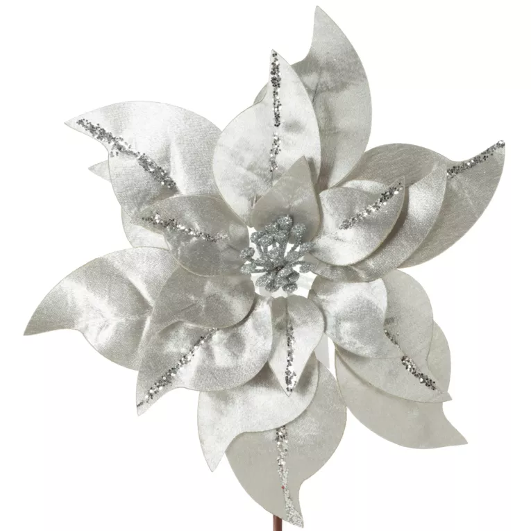 Świąteczny kwiat dekoracyjny z miękkiej tkaniny