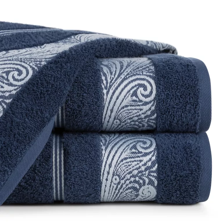 EUROFIRANY CLASSIC Ręcznik SYLWIA 1 z żakardową bordiurą tkaną w ornamentowy wzór