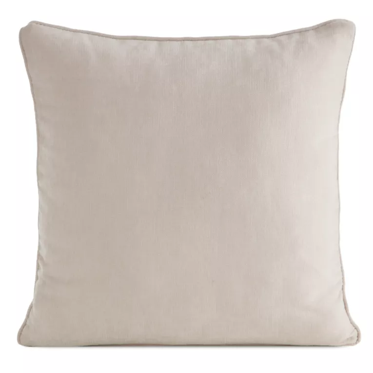 Poszewka na poduszkę 45x45 cm jasnobeżowa z szenilowej tkaniny - VANI