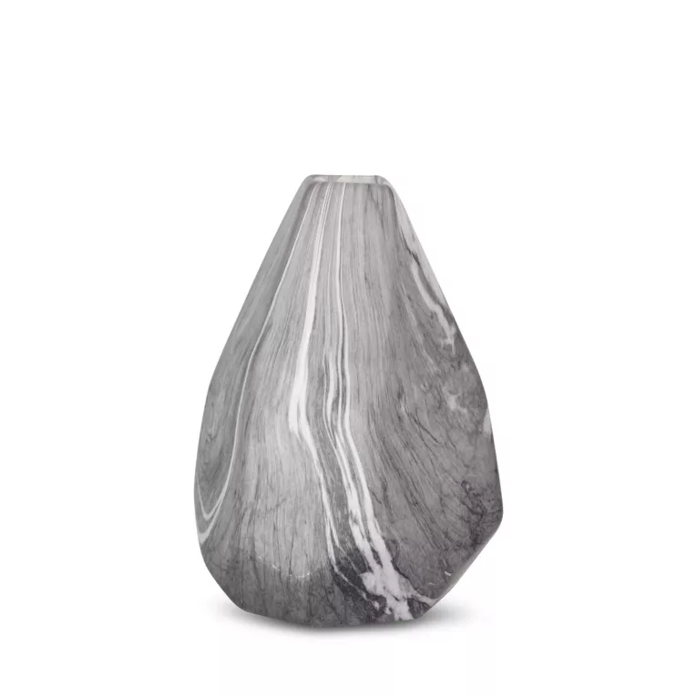 Wazon NIKOL o marmurowej strukturze z naturalnego dolomitu