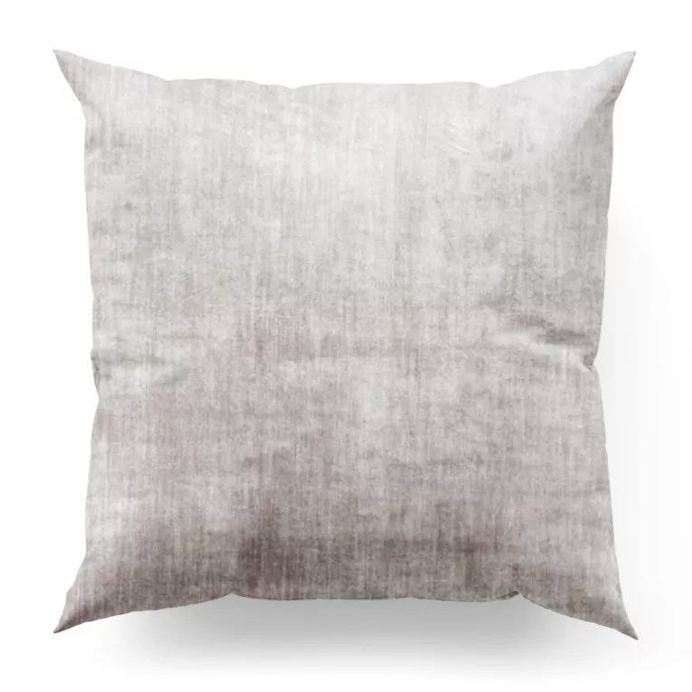 Poszewka szyta SAFARI 1 szara z miękkiej welwetowej tkaniny z połyskiem i poziomym prążkiem