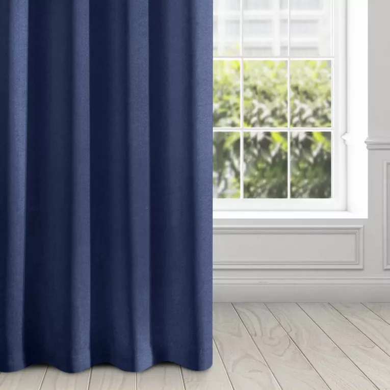 Zasłona granatowa, matowa 140x230 cm przelotka - TRIS