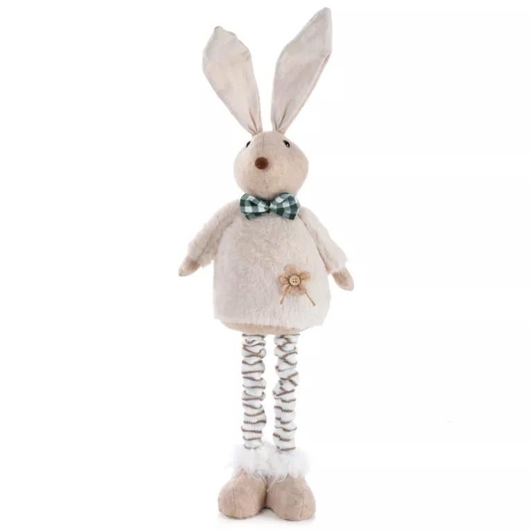 Figurka wielkanocna stojącego zajączka w uroczej muszce