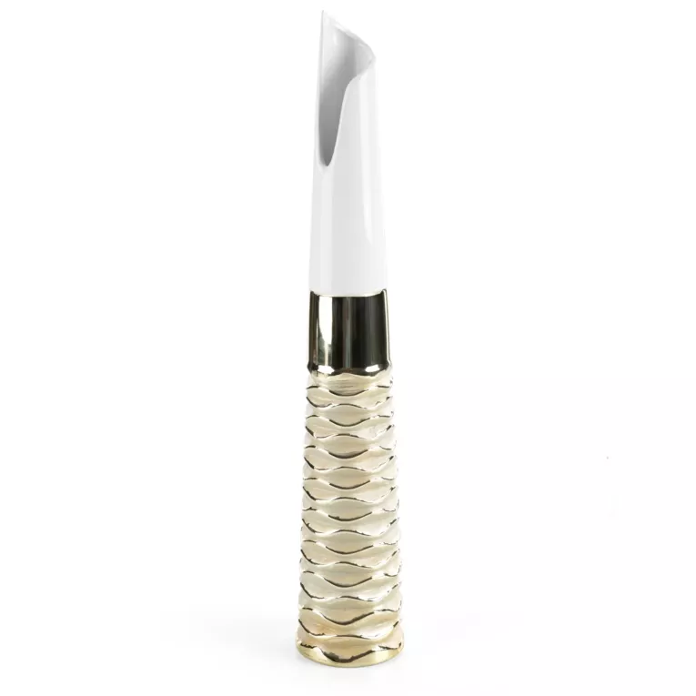 Wazon dekoracyjny DOLY zdobiony wytłaczanym wzorem