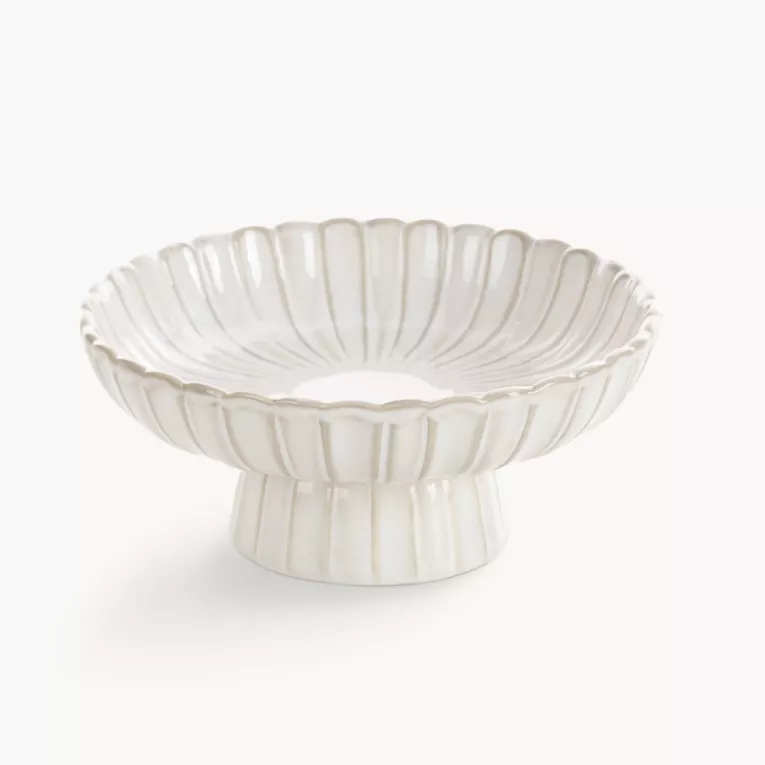 Misa dekoracyjna na stopce AVRIL z przecieranym wzorem w stylu eko