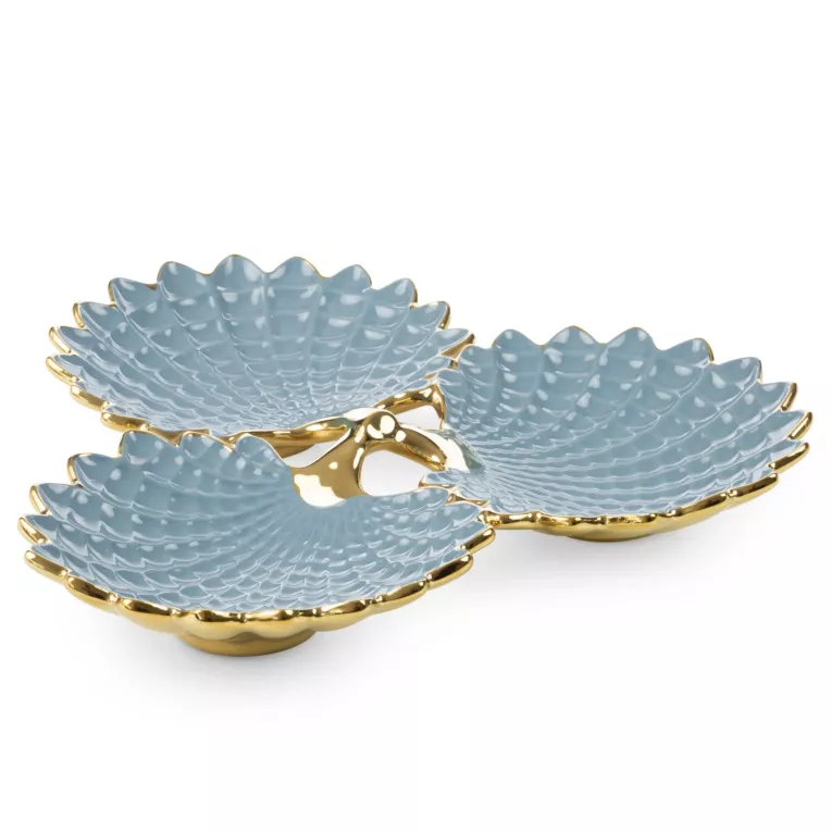 Patera ceramiczna HIRAL trójdzielna, w formie połączonych liści