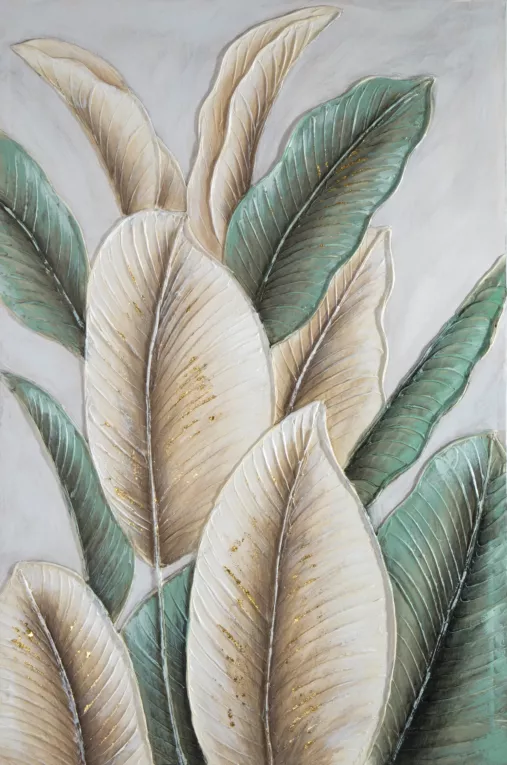 Obraz LIŚCIE BANANOWACA ręcznie malowane na płótnie