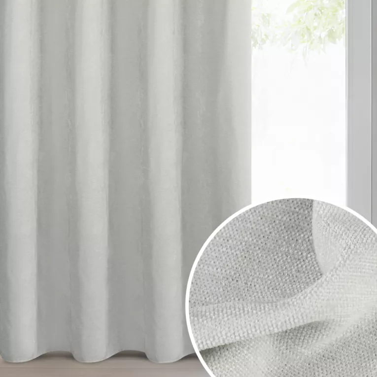 Zasłona platynowa z szenilowej tkaniny o strukturalnym splocie 140x250 cm przelotka - VANI