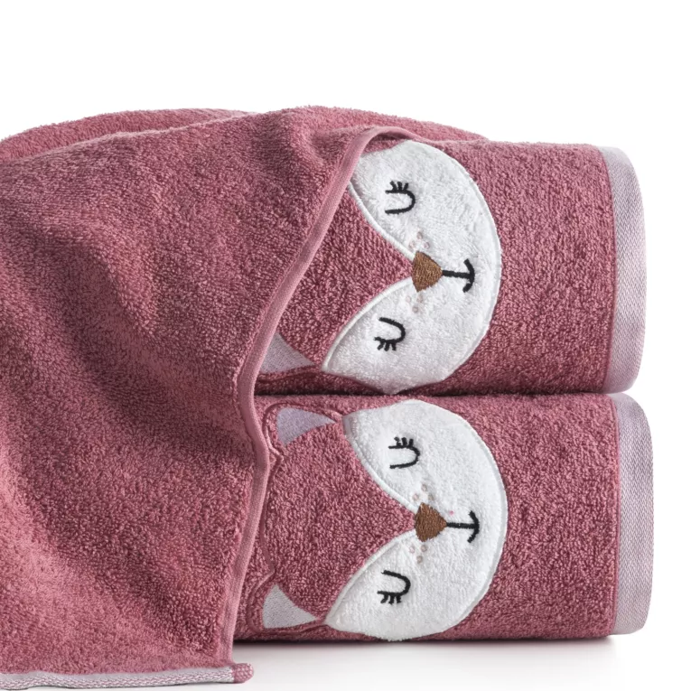 Ręcznik kąpielowy dziecięcy 50x90 cm bawełniany kolor różowy 450 g/m2 BABY 70