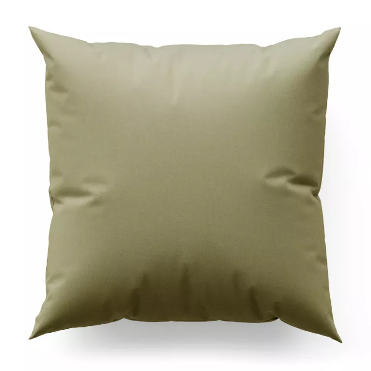 Poszewka szyta ciemnokremowa z gładkiej zaciemniającej tkaniny typu dimout