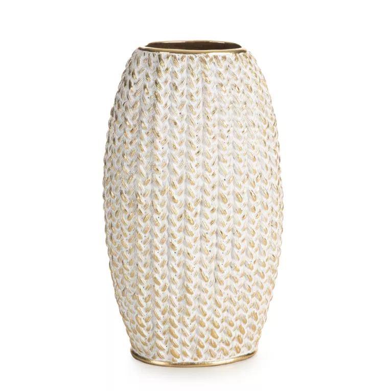 Wazon dekoracyjny MOLI zdobiony wzorem plecionego sweterka